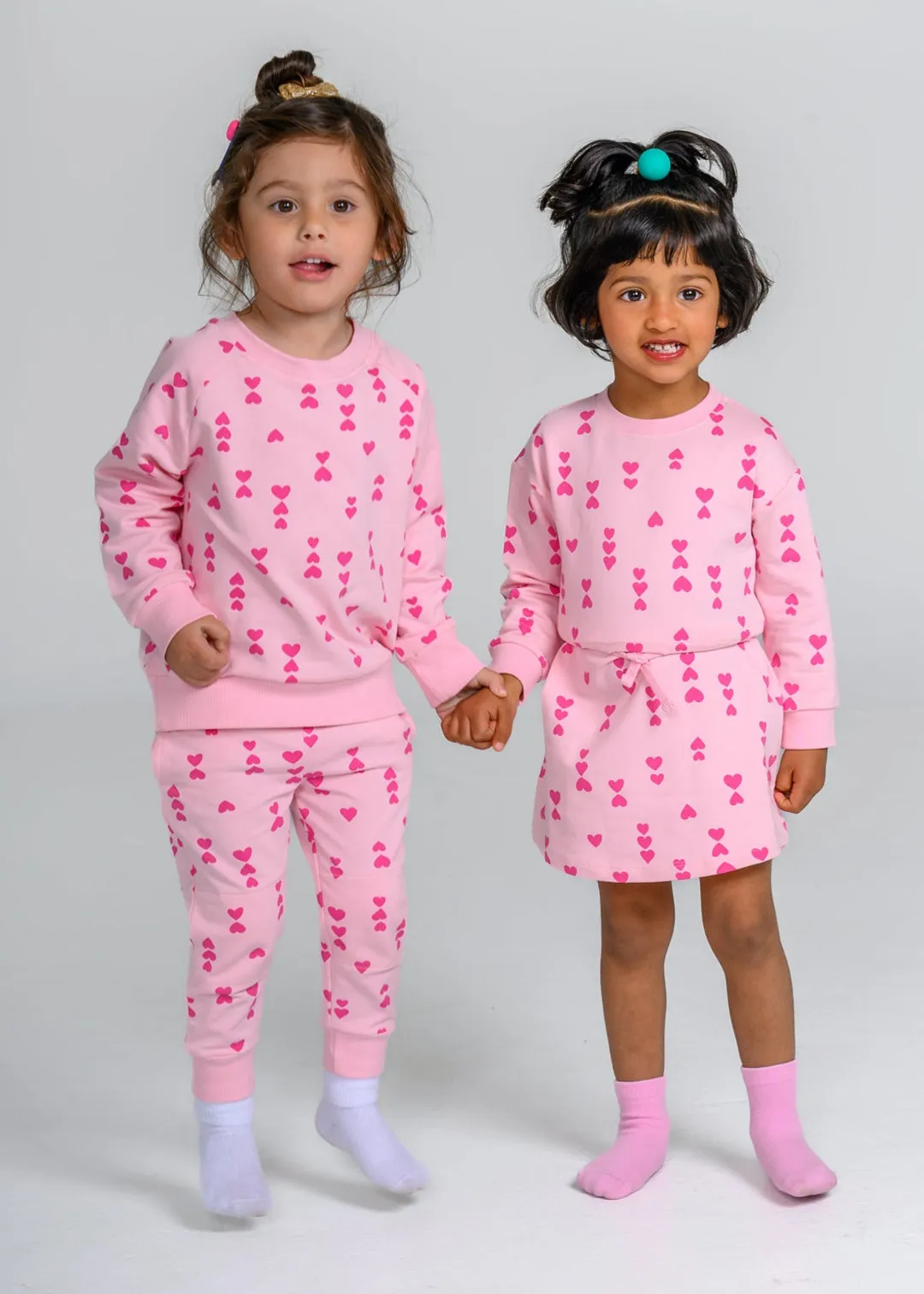 Pink-on-Pink Hearts Joggers