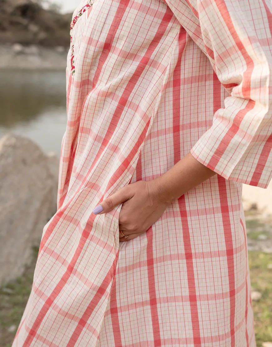 Pinky Red Jacket with Dress
