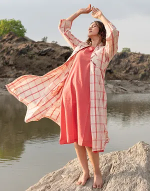 Pinky Red Jacket with Dress