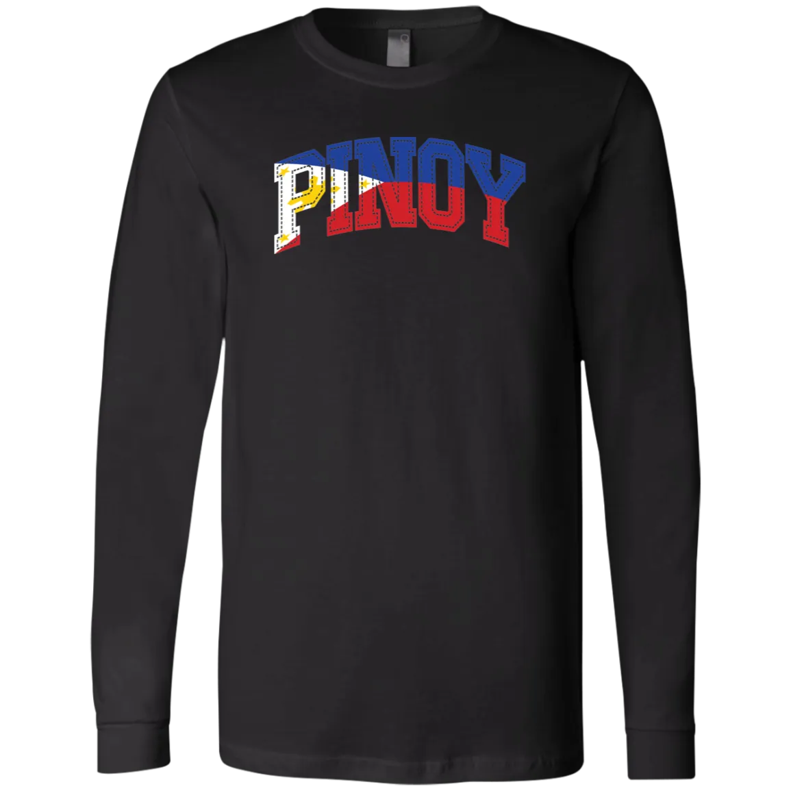 Pinoy with Flag Embedded Unisex Jersey Long Sleeve T-Shirt