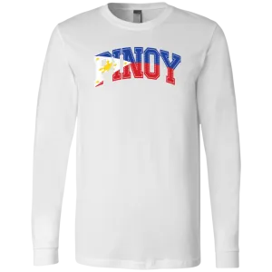 Pinoy with Flag Embedded Unisex Jersey Long Sleeve T-Shirt