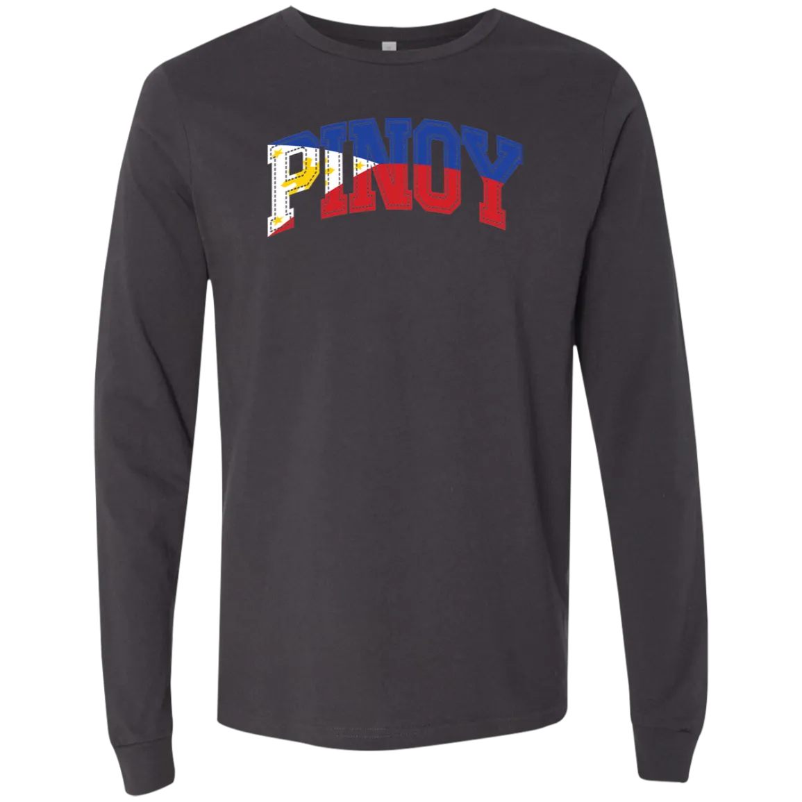 Pinoy with Flag Embedded Unisex Jersey Long Sleeve T-Shirt