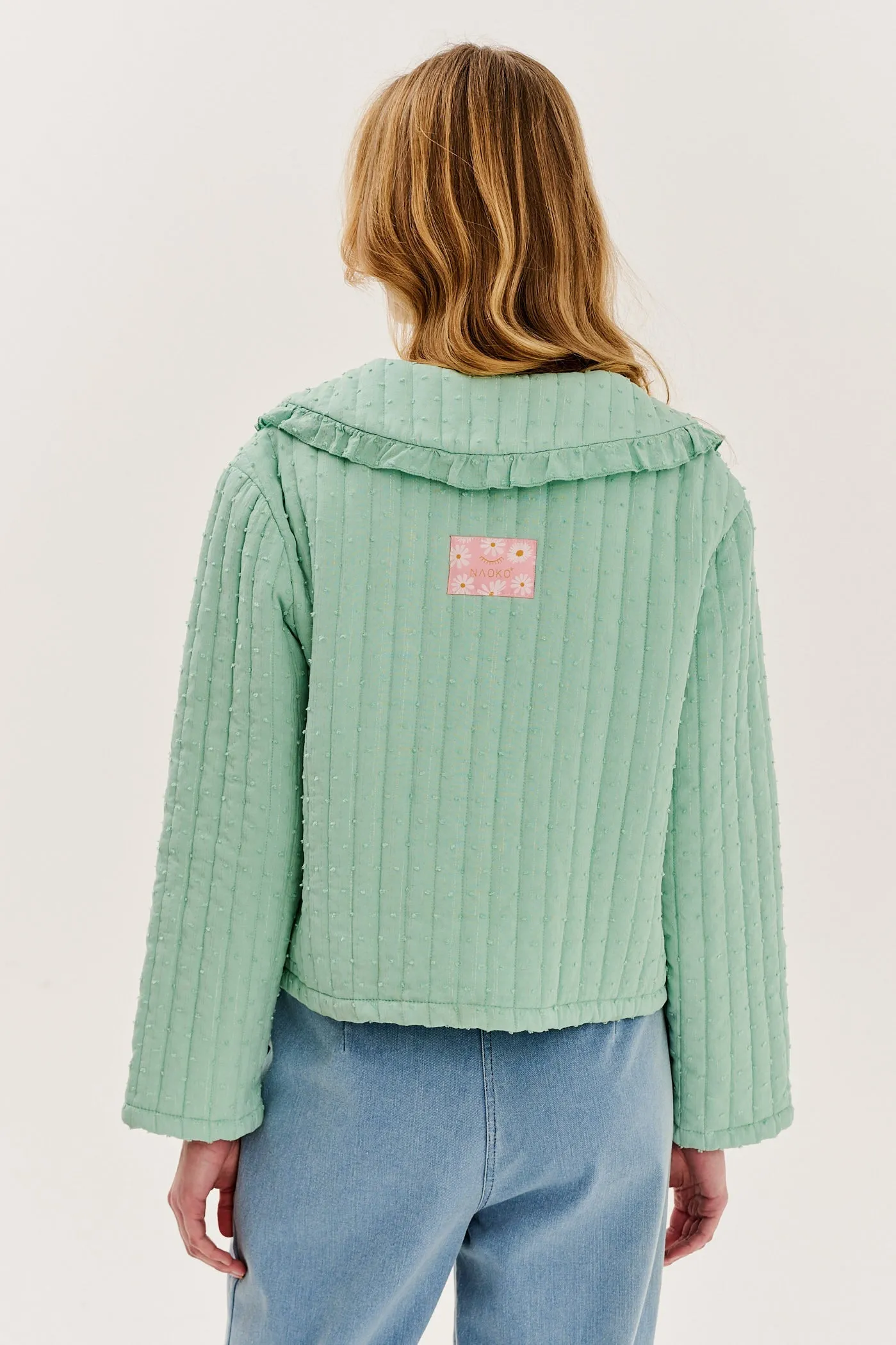 Pistachio Blush lightweight quilted jacket
