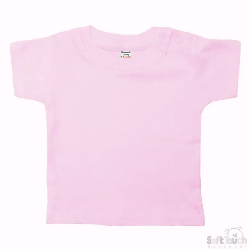 PLAIN PINK TEE SHIRT (0-3 MONTHS) TS4652-P
