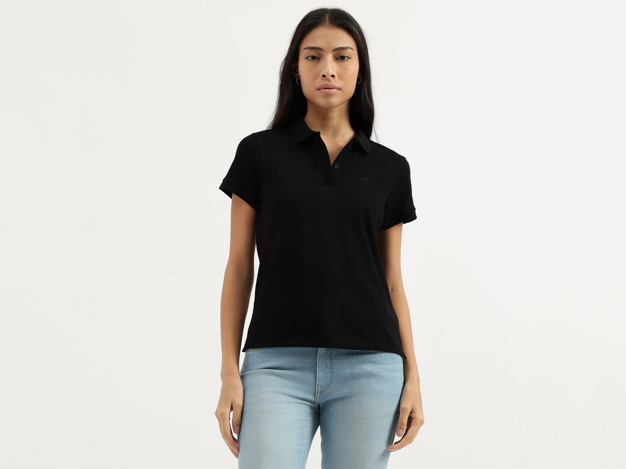 Polo Neck Solid Tshirt