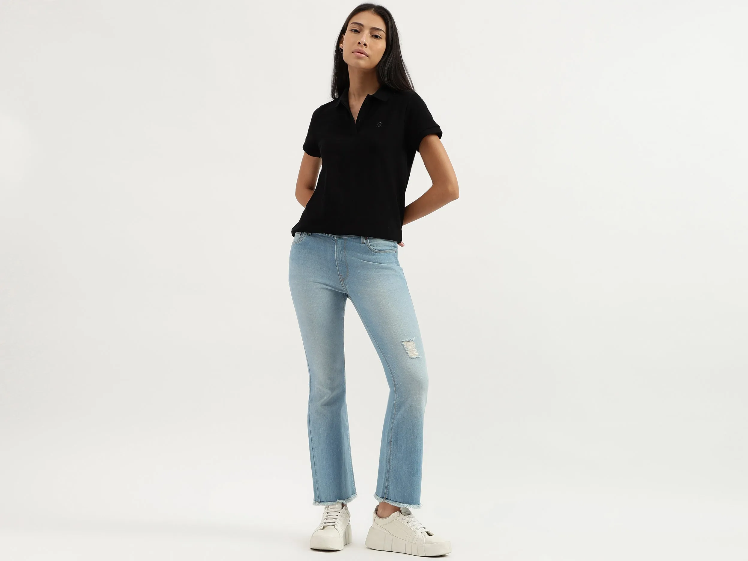 Polo Neck Solid Tshirt