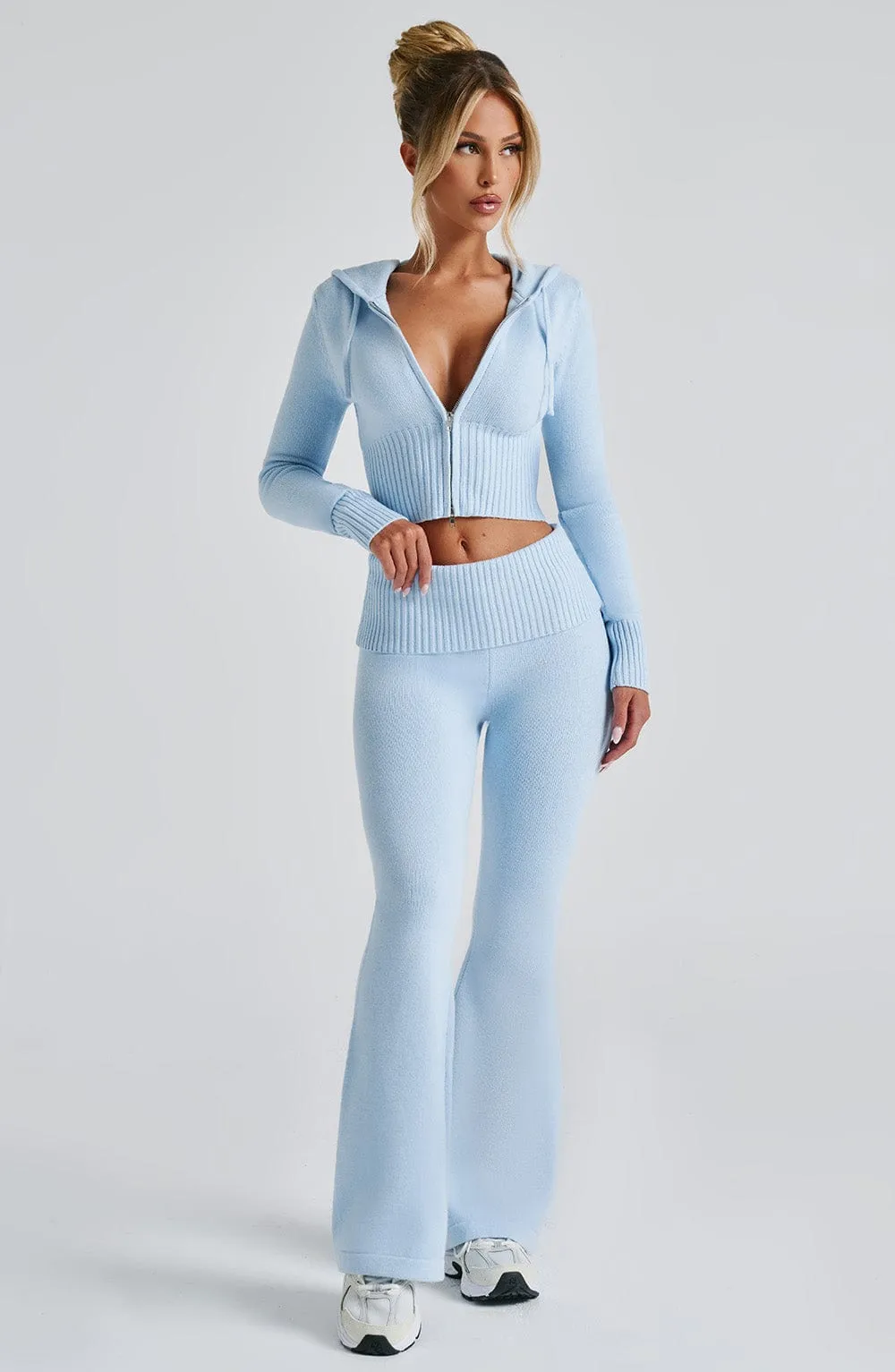 Portia Knit Pants - Baby Blue