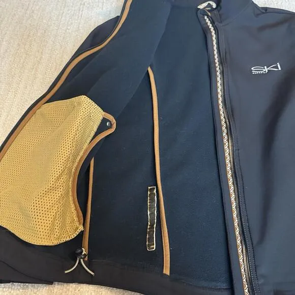POWDERHORN SKI WOMENS JACKET SIZE L Black Soft Shell