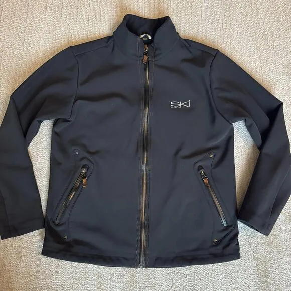 POWDERHORN SKI WOMENS JACKET SIZE L Black Soft Shell