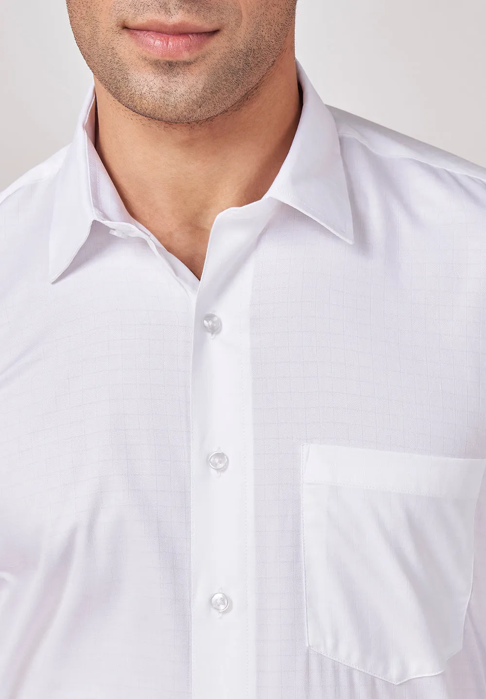 Pure Cotton Formal- Regular Fit Shirt - 44164