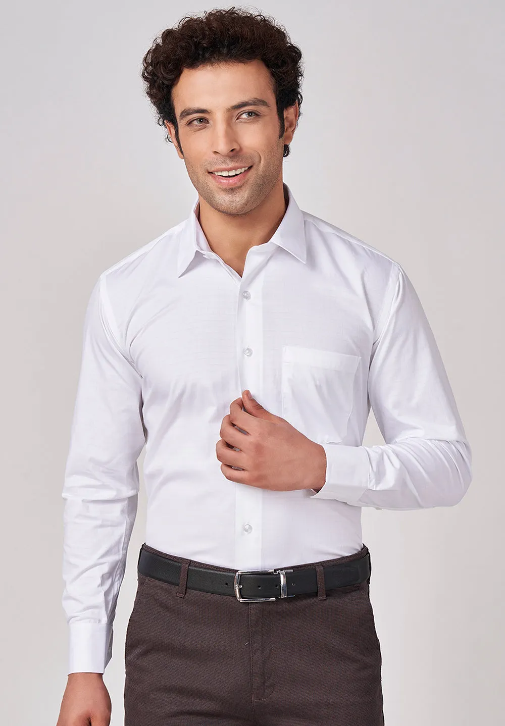Pure Cotton Formal- Regular Fit Shirt - 44164