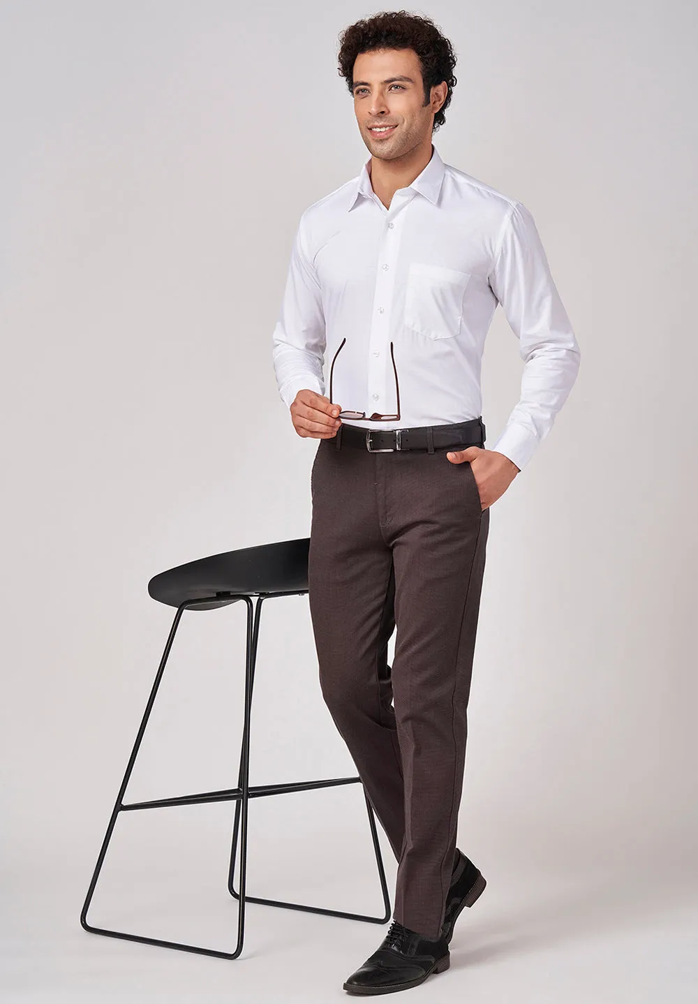 Pure Cotton Formal- Regular Fit Shirt - 44164
