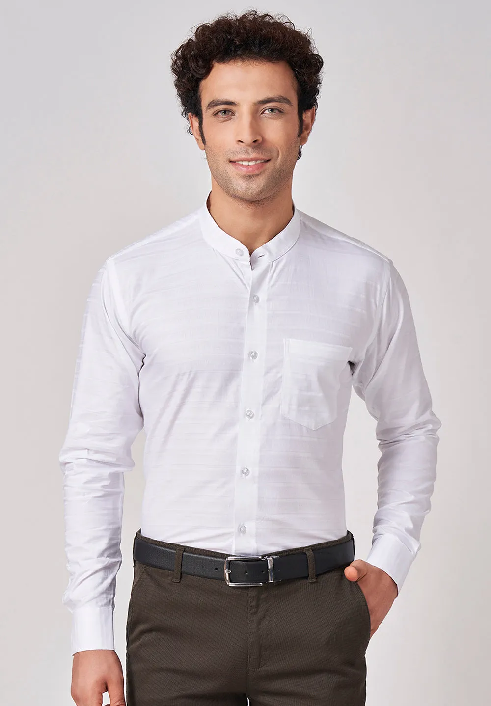 Pure Cotton Formal- Slim Fit Shirt - A45137