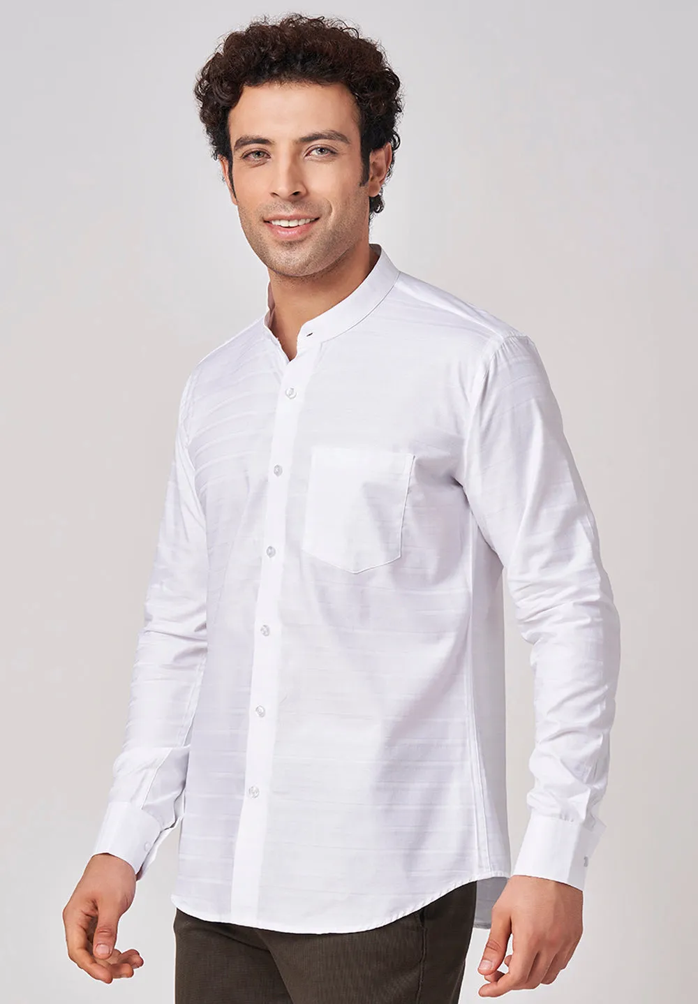 Pure Cotton Formal- Slim Fit Shirt - A45137