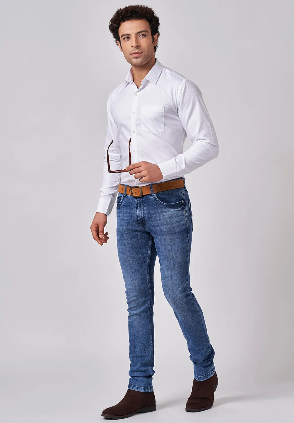 Pure Cotton Formal-slim Fit Shirt - S45154