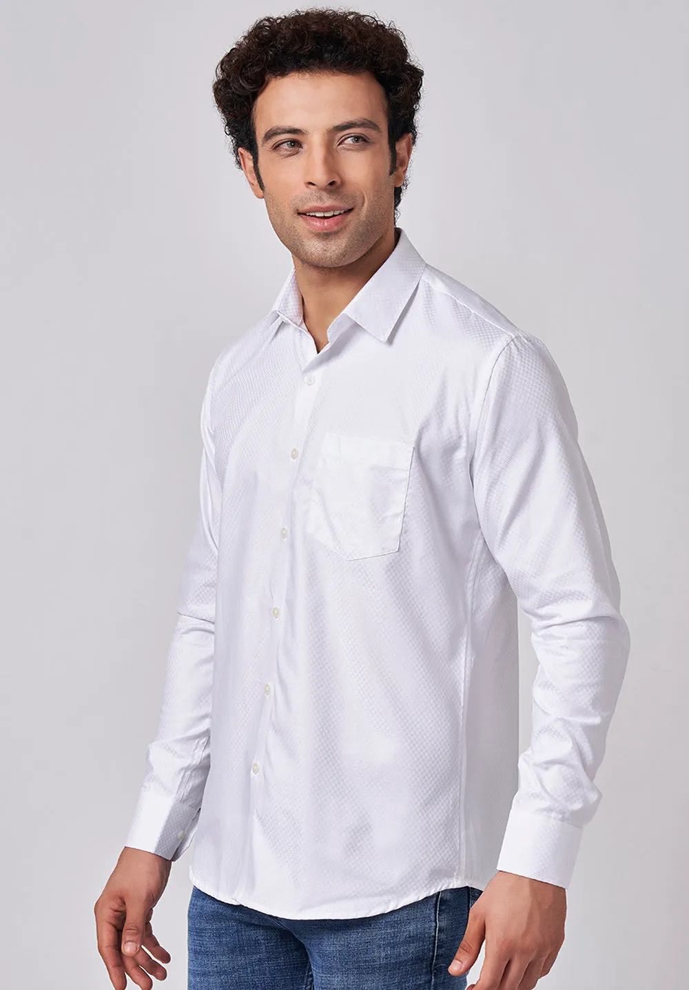 Pure Cotton Formal-slim Fit Shirt - S45154