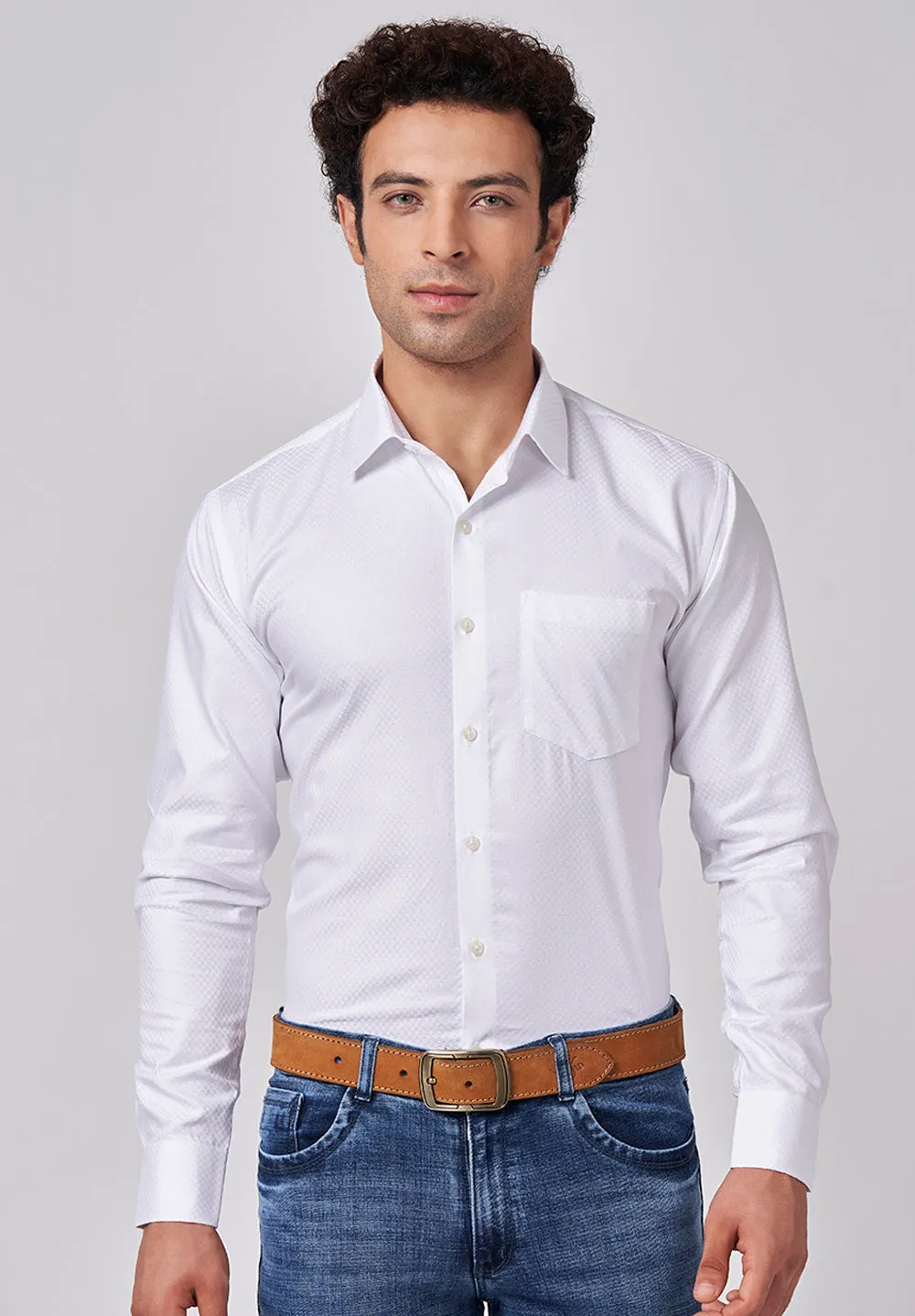 Pure Cotton Formal-slim Fit Shirt - S45154