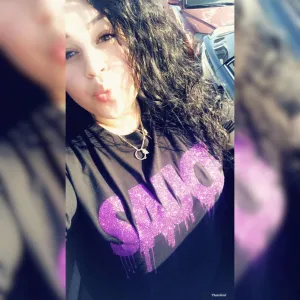 Purple Glitter Sauce | Black Tee