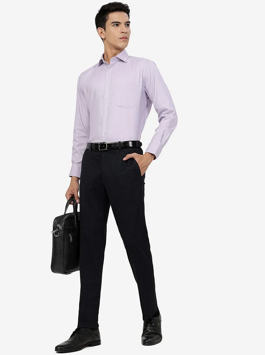 Purple Solid Slim Fit Formal Shirt | Greenfibre