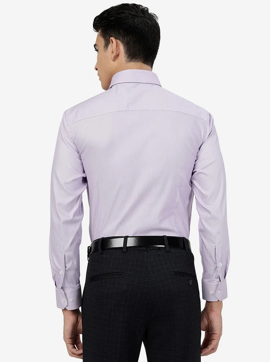 Purple Solid Slim Fit Formal Shirt | Greenfibre