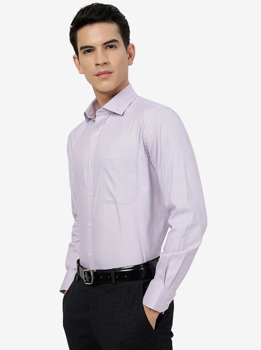 Purple Solid Slim Fit Formal Shirt | Greenfibre