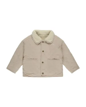 Quilted Winter Coat - Pebble
