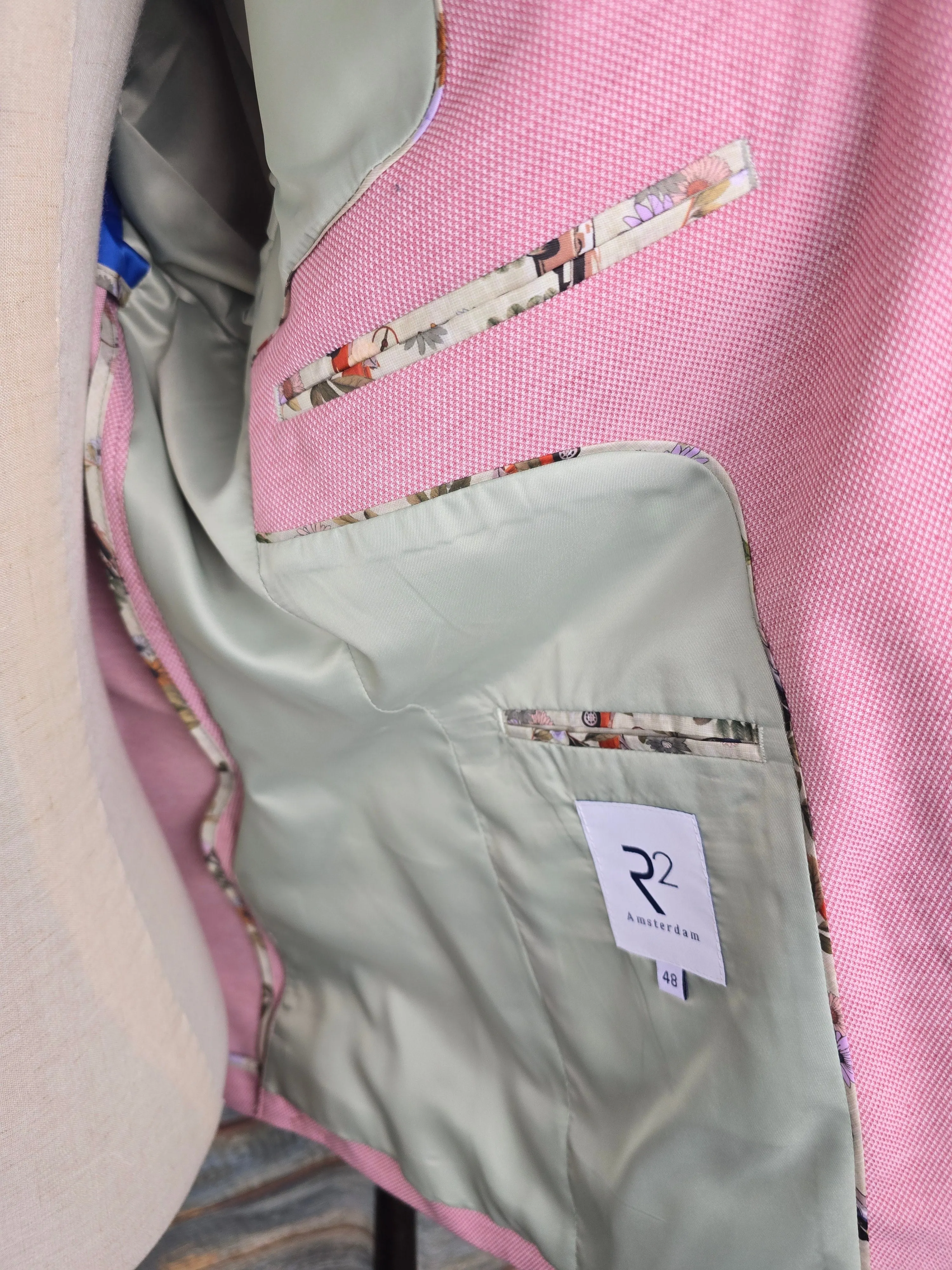 R2 Amsterdam Jersey Stretch Pink Jacket