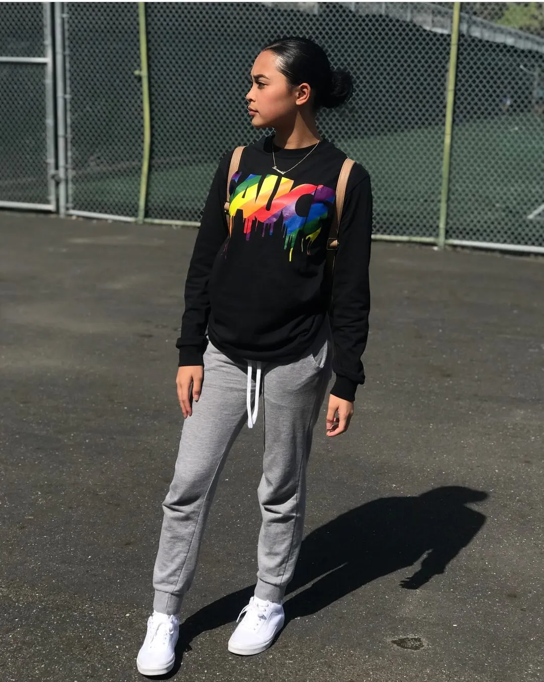 Rainbow Sauce | Black Long Sleeve Tee