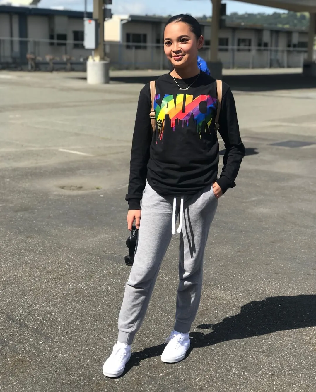 Rainbow Sauce | Black Long Sleeve Tee