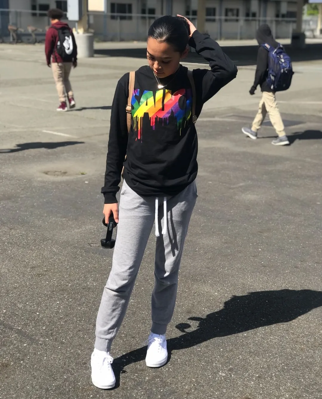 Rainbow Sauce | Black Long Sleeve Tee