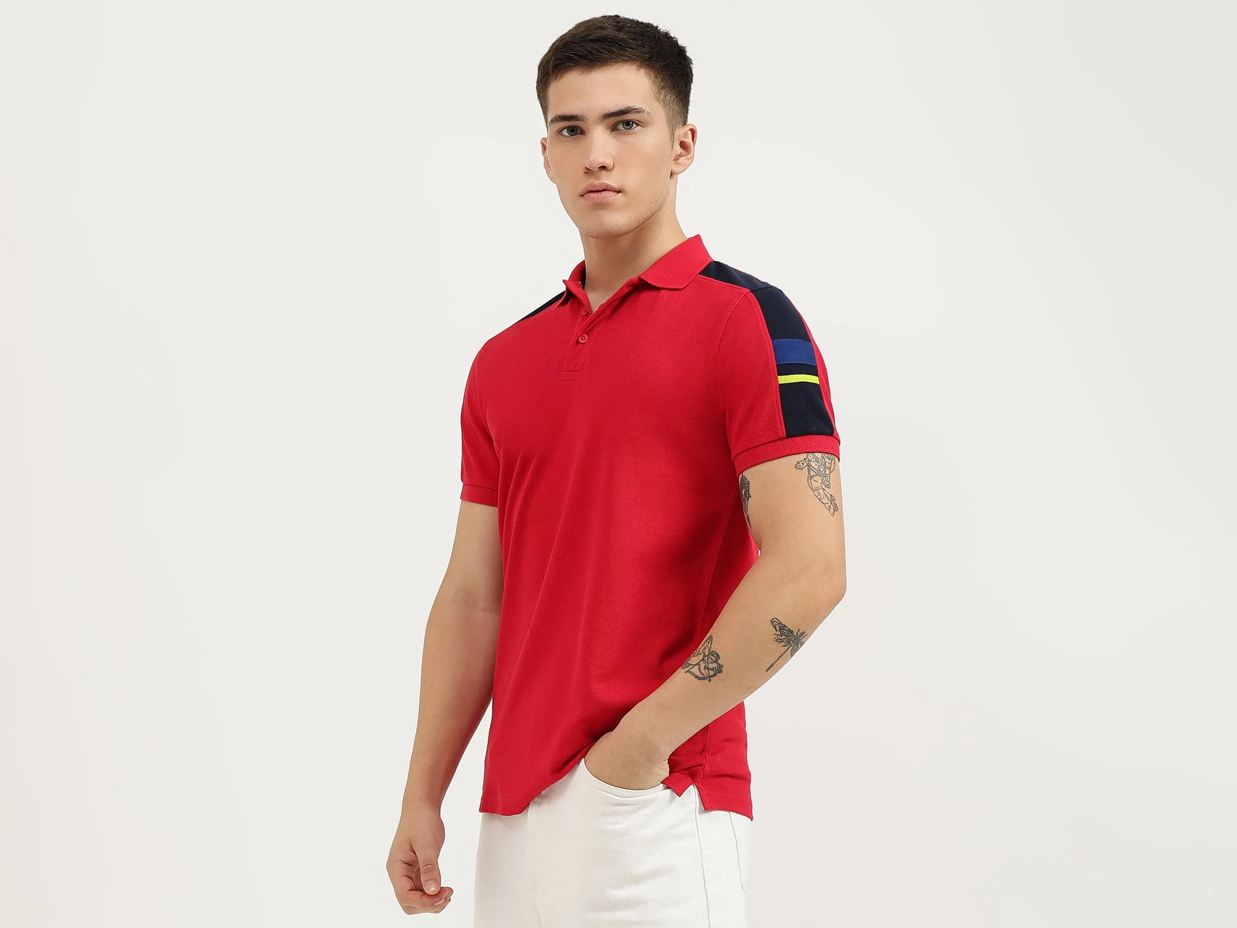 Regular Fit Collared Logo Detail Polo T-Shirt