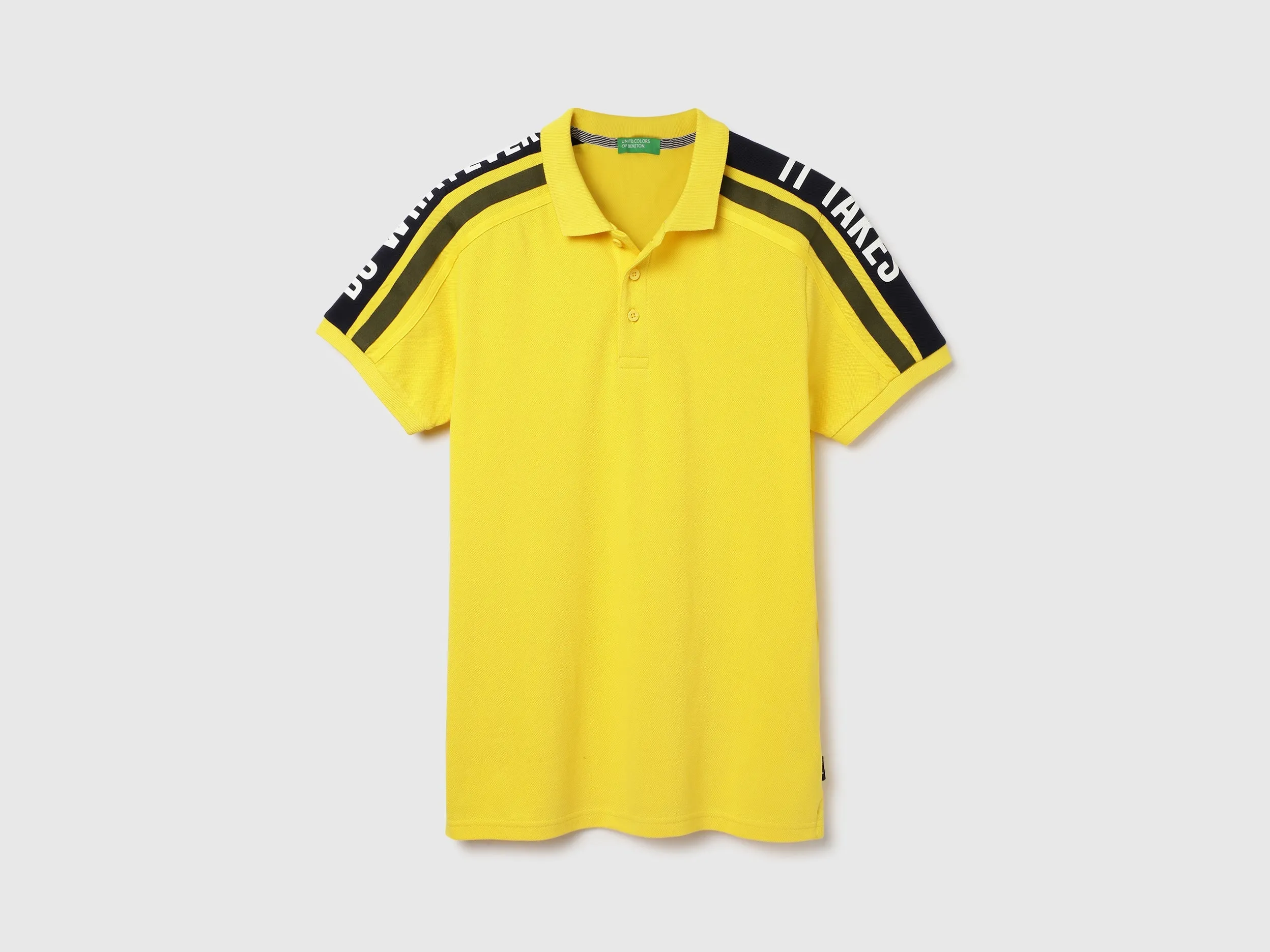 Regular Fit Collared Tape Detail Polo T-Shirt