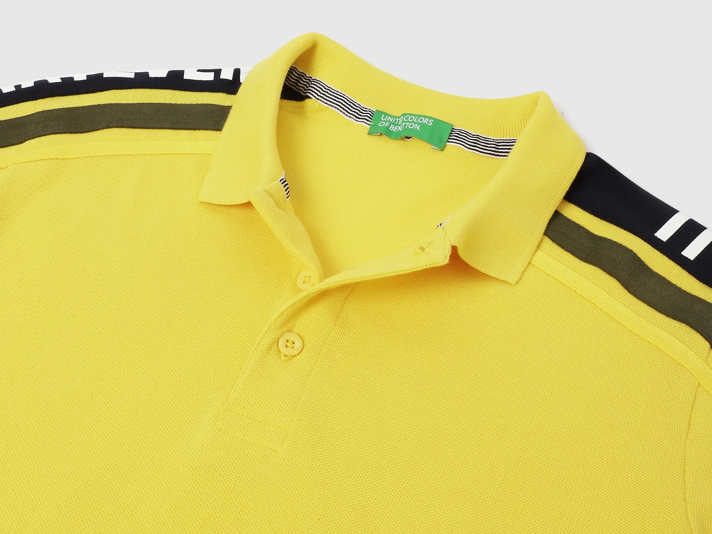 Regular Fit Collared Tape Detail Polo T-Shirt