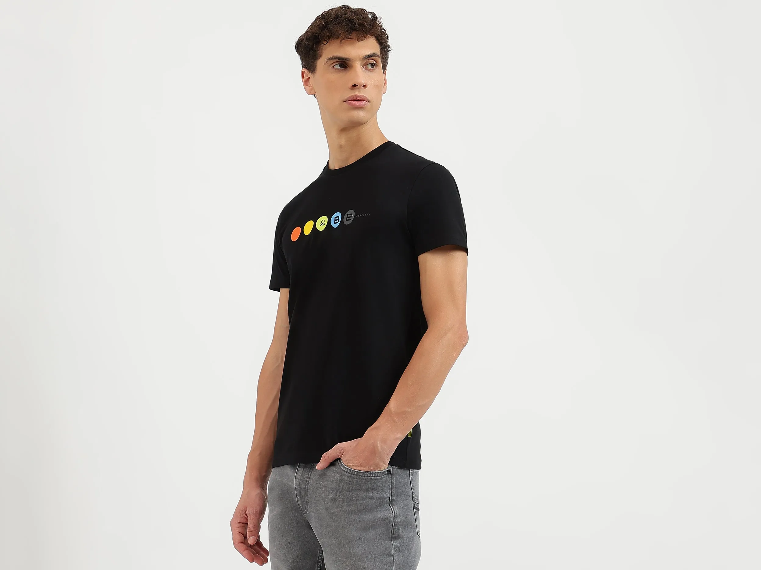 Regular Fit Crew Neck Printed T-Shirt