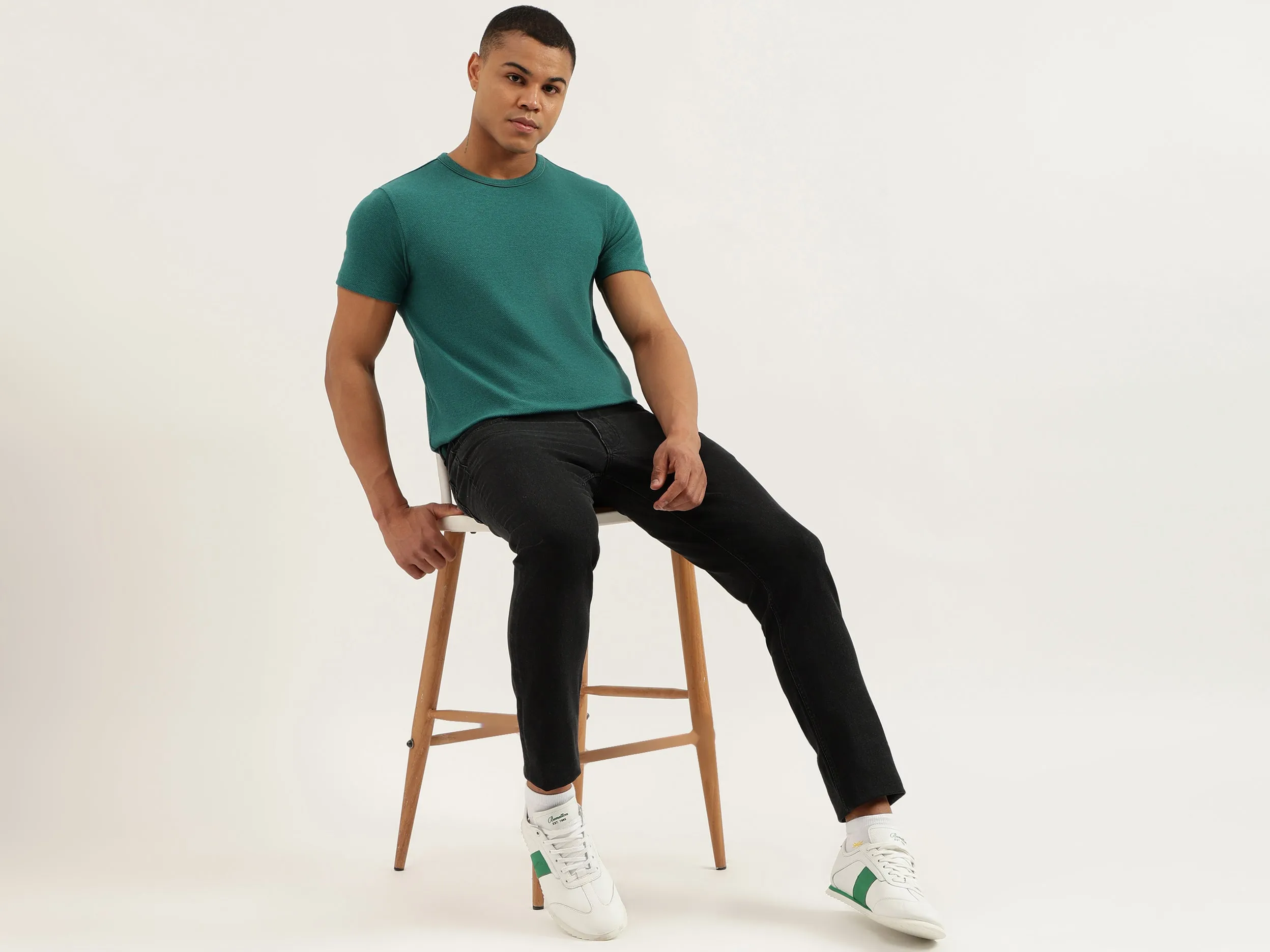 Regular Fit Crew Neck Solid T-Shirt