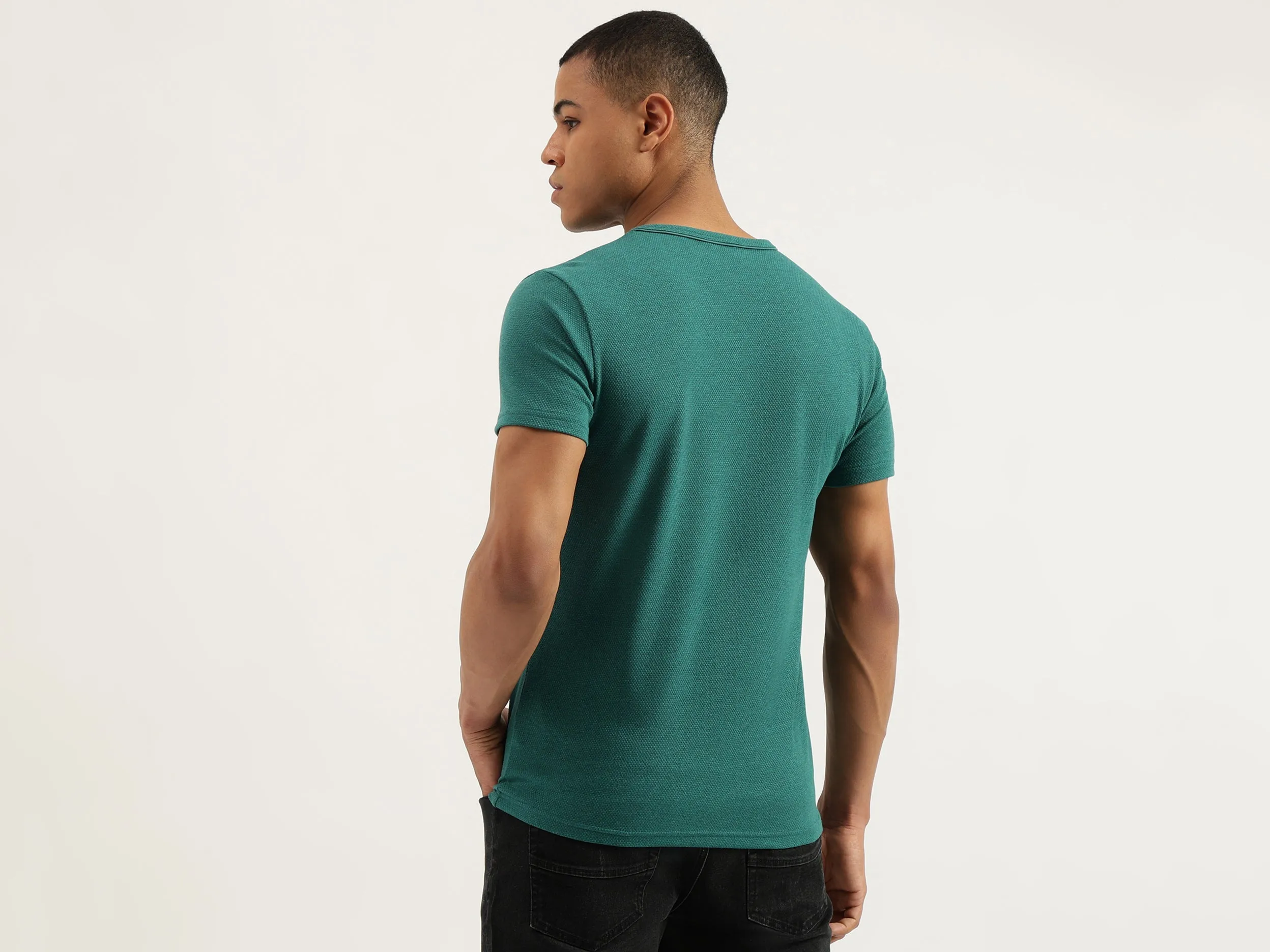 Regular Fit Crew Neck Solid T-Shirt