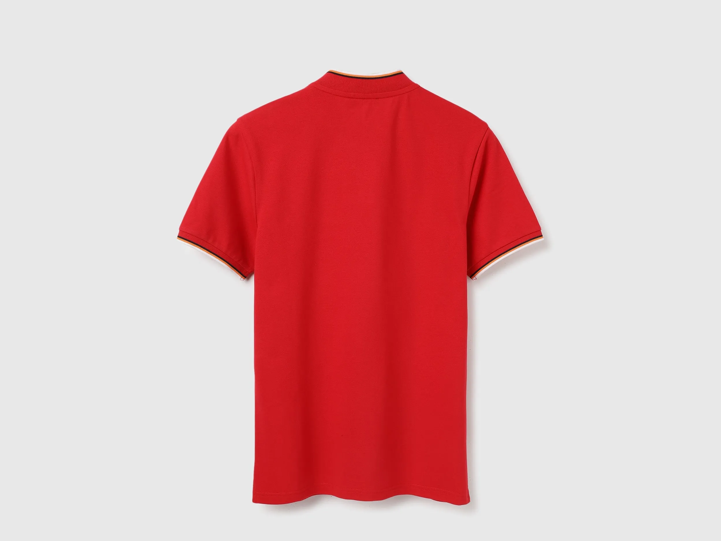 Regular Fit Mock Neck Solid Polo T-Shirt