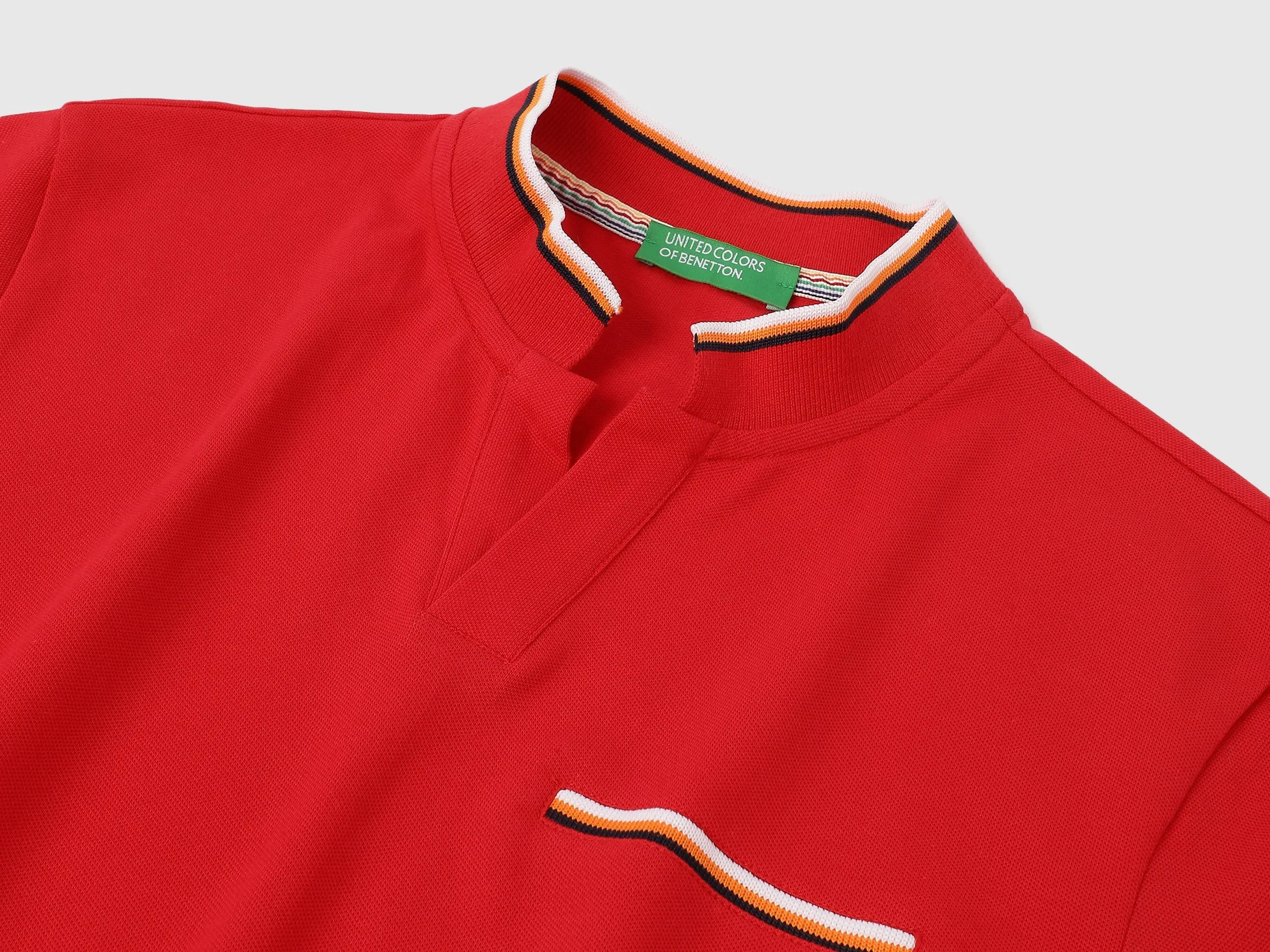 Regular Fit Mock Neck Solid Polo T-Shirt