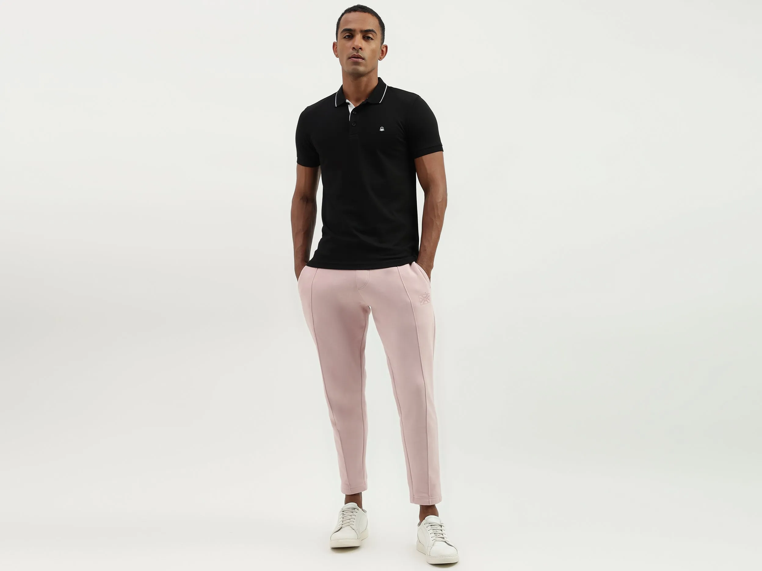 Regular Fit Polo Collar Solid T-Shirt