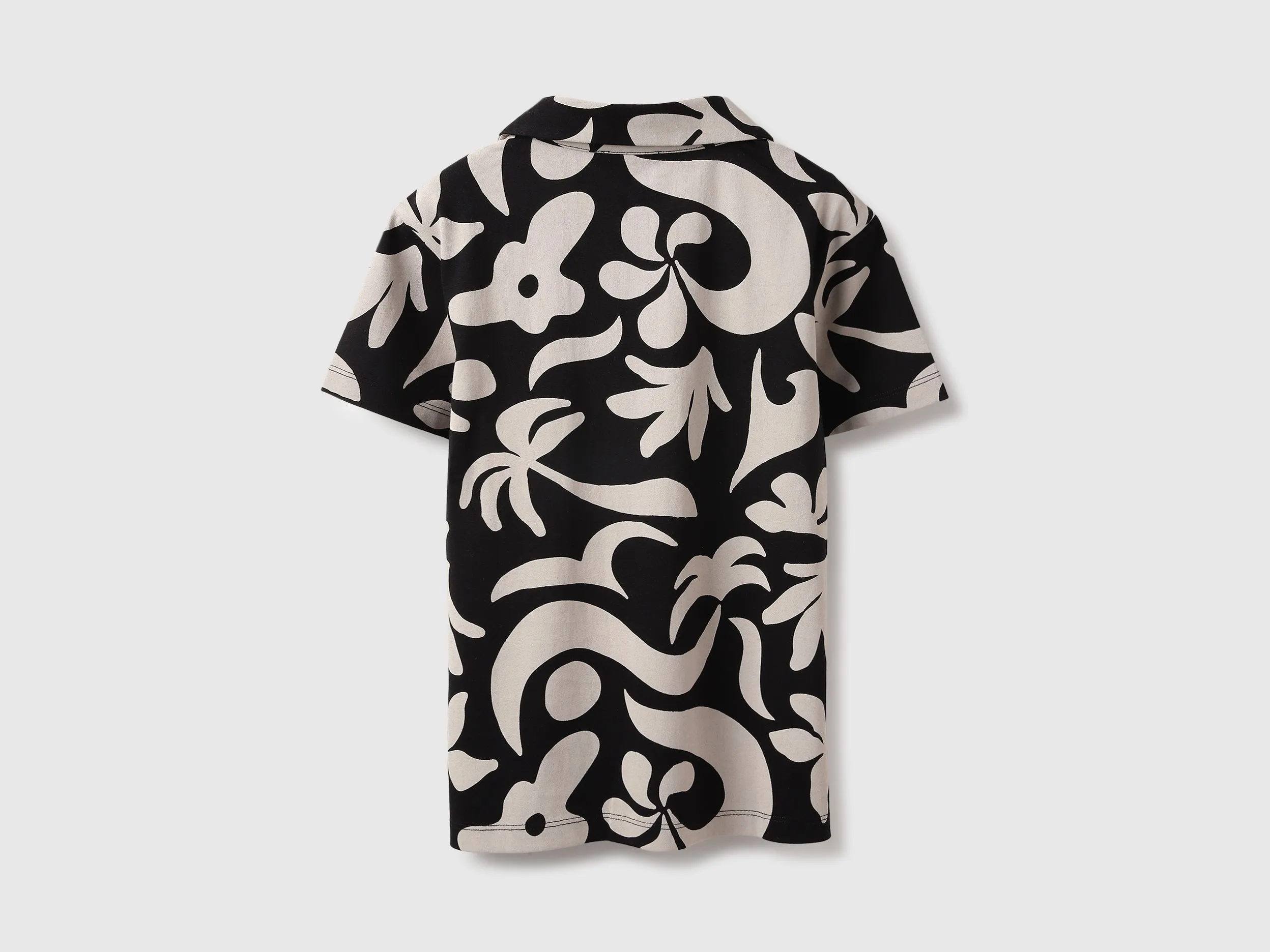 Regular Fit Polo Neck Printed T-shirt