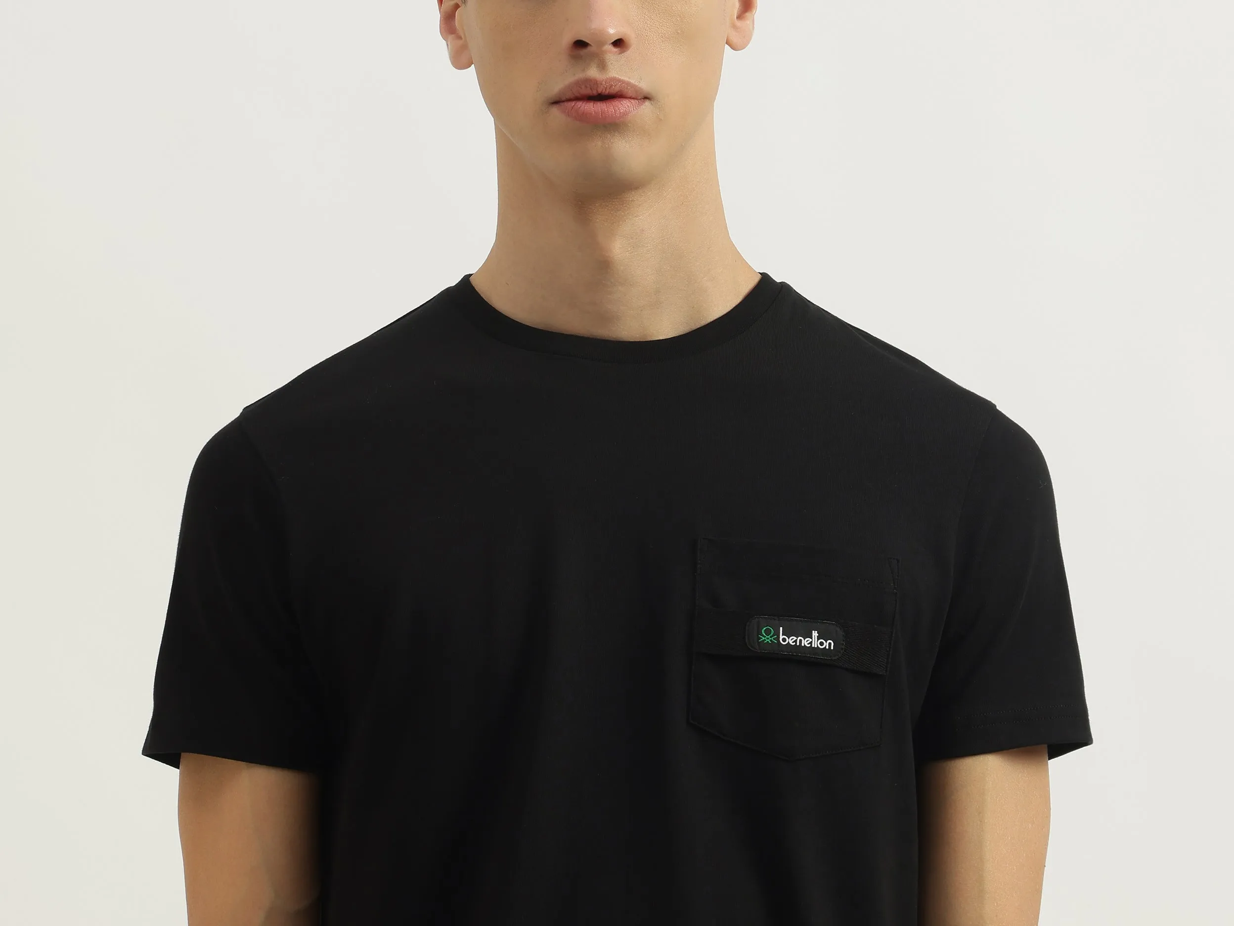 Regular Fit Round Neck Solid Tshirt