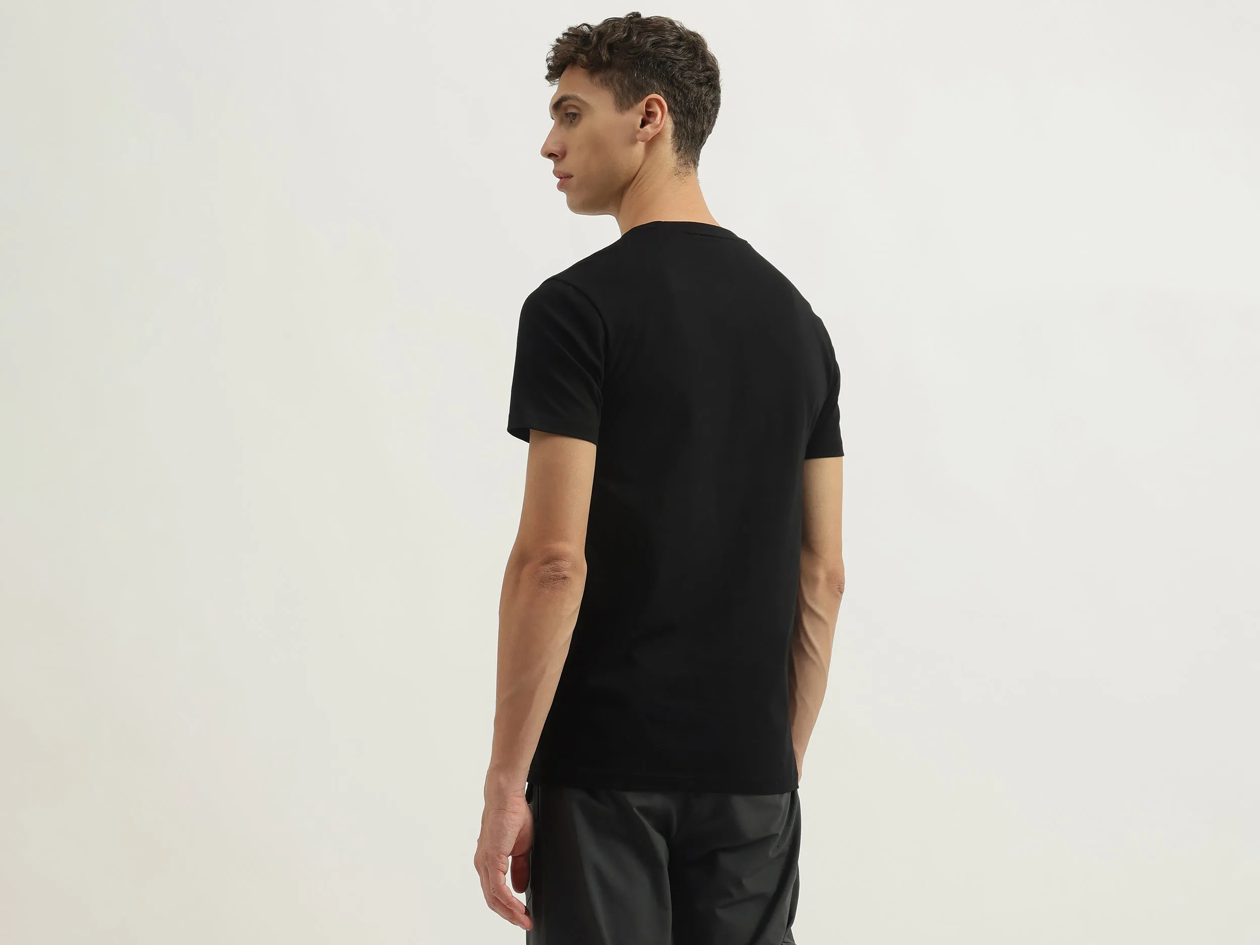 Regular Fit Round Neck Solid Tshirt