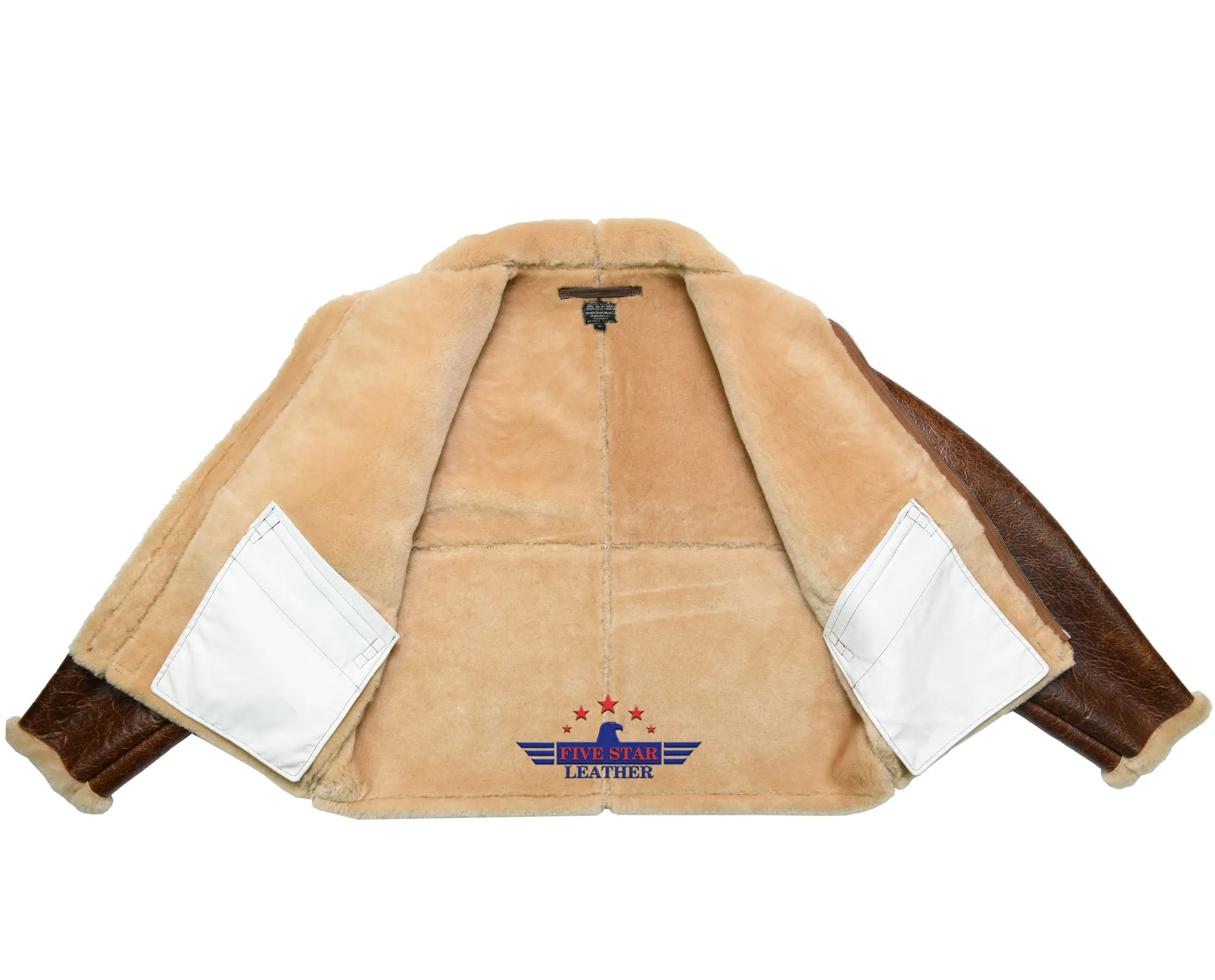 Repro USAAF D-1 Werber SportsWear CO. Order No. 43-13608 AF Mechanics Shearling Reddish Brown Jacket