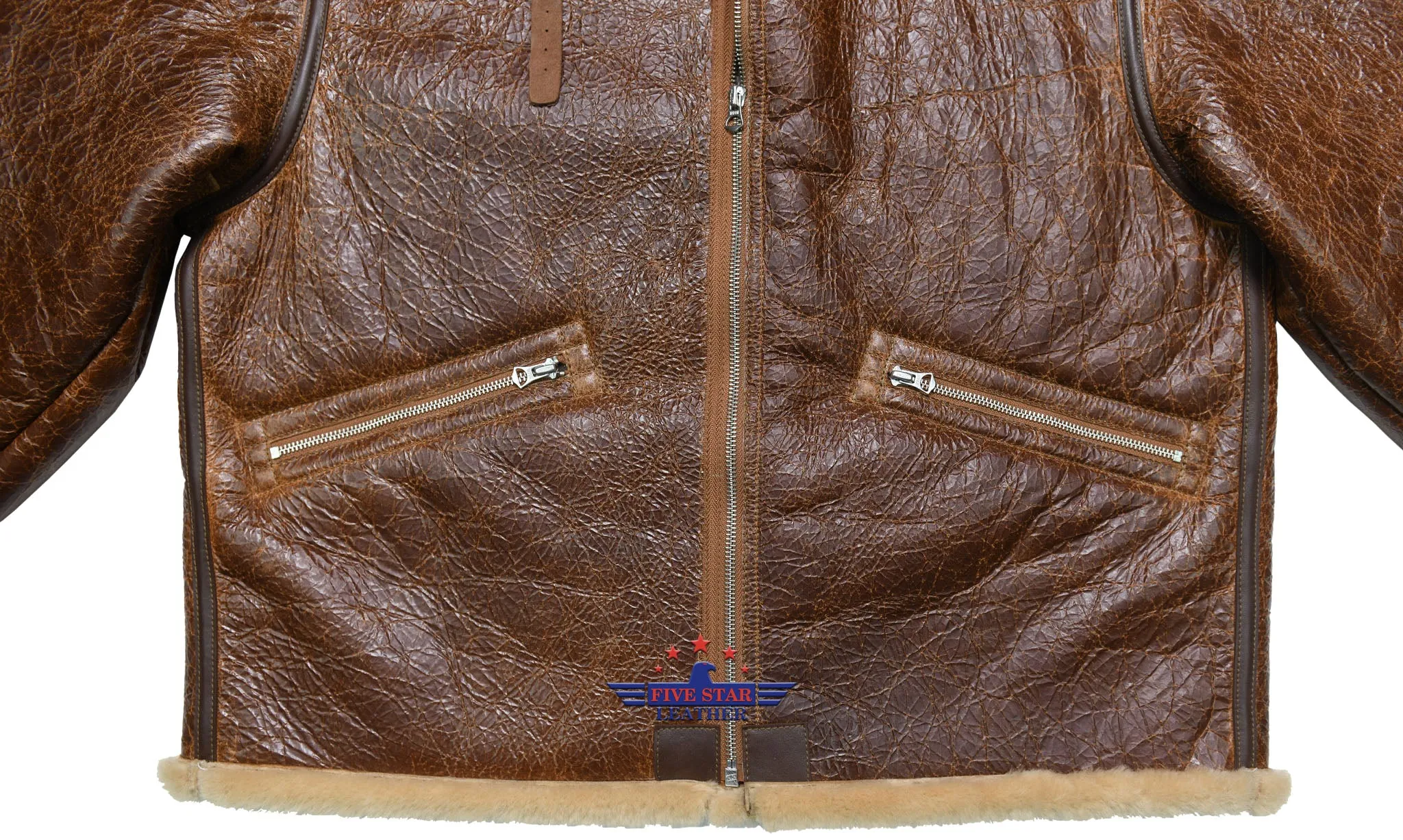 Repro USAAF D-1 Werber SportsWear CO. Order No. 43-13608 AF Mechanics Shearling Reddish Brown Jacket