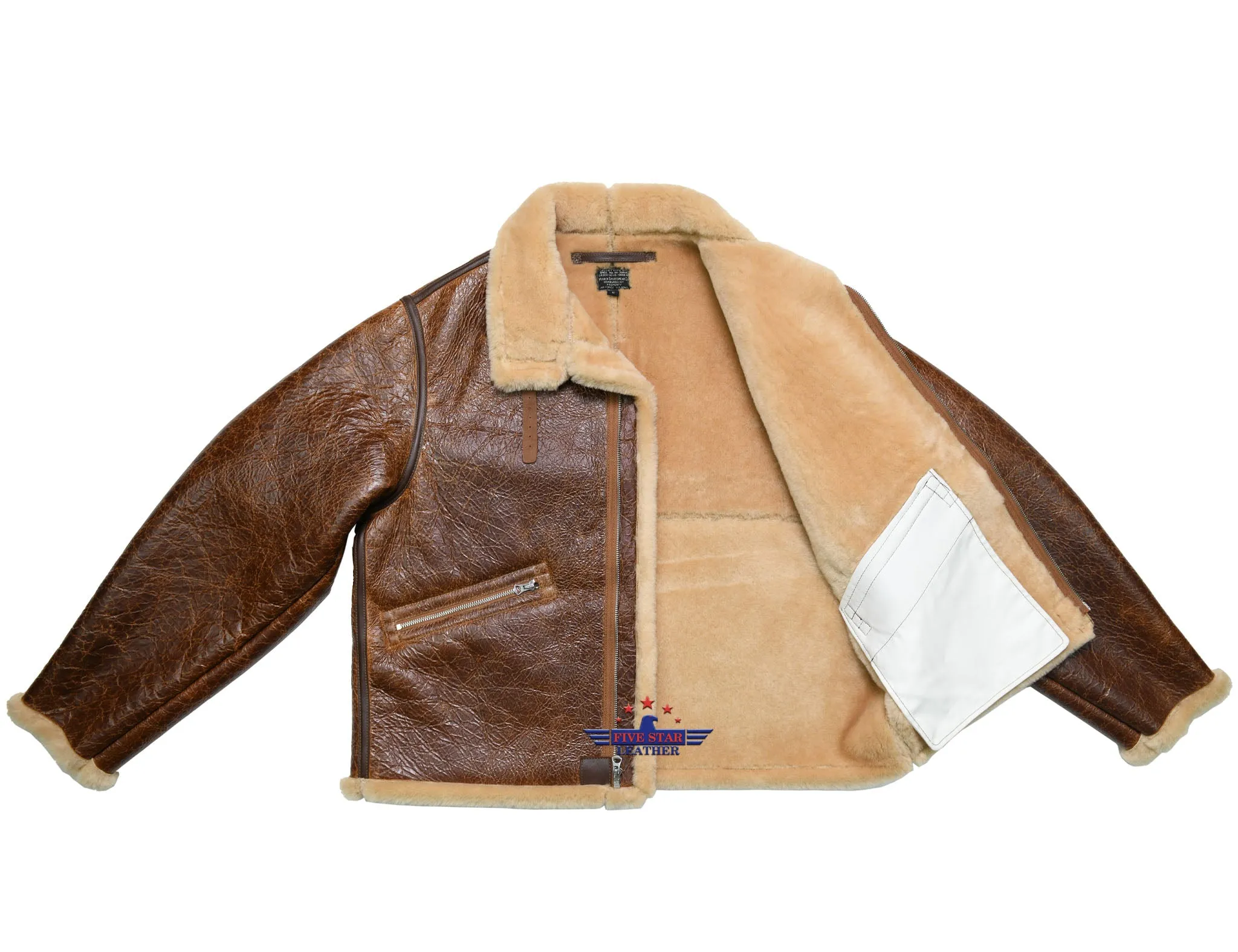 Repro USAAF D-1 Werber SportsWear CO. Order No. 43-13608 AF Mechanics Shearling Reddish Brown Jacket