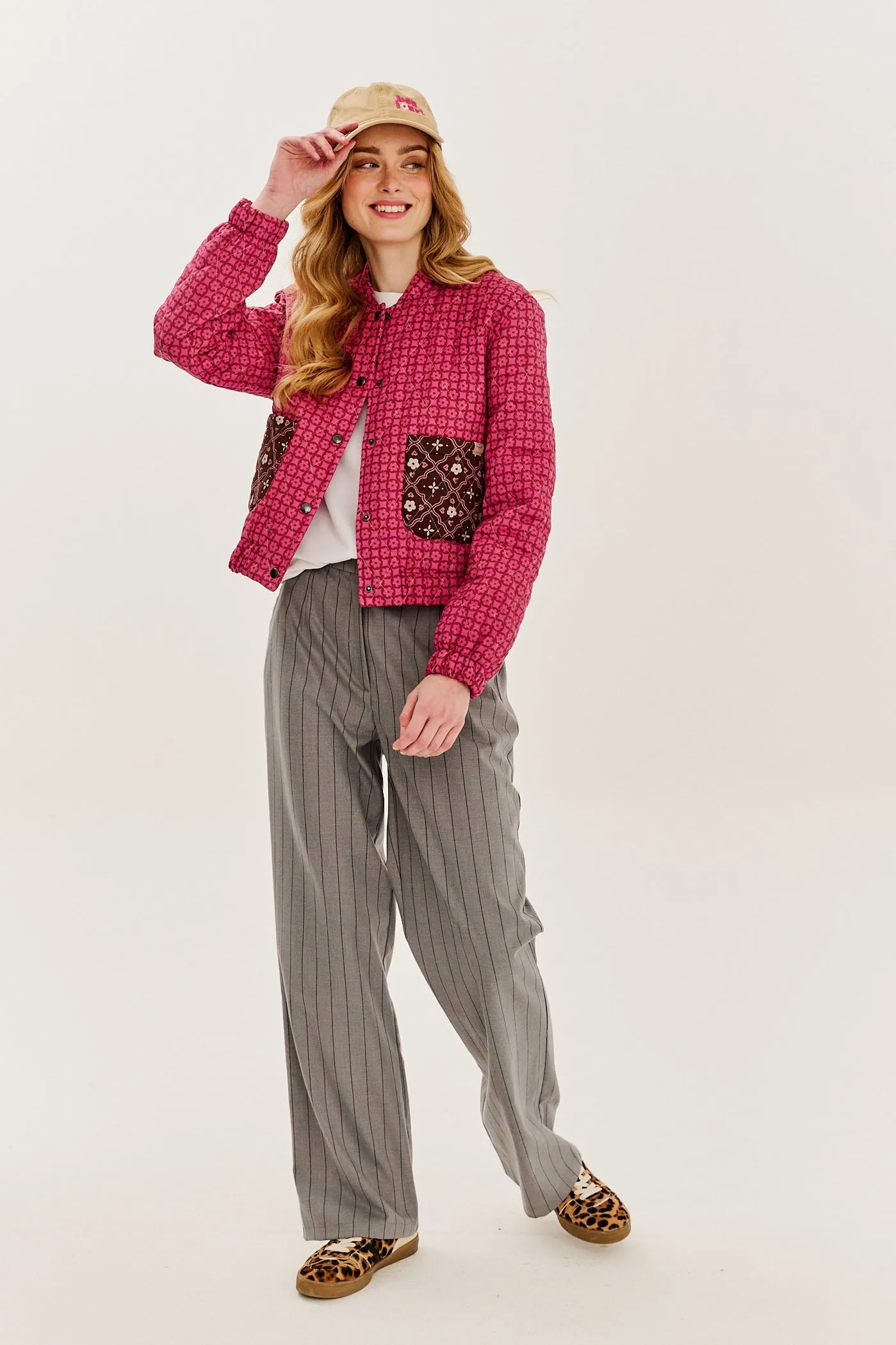 Retro Spring lightweight quilted jacket