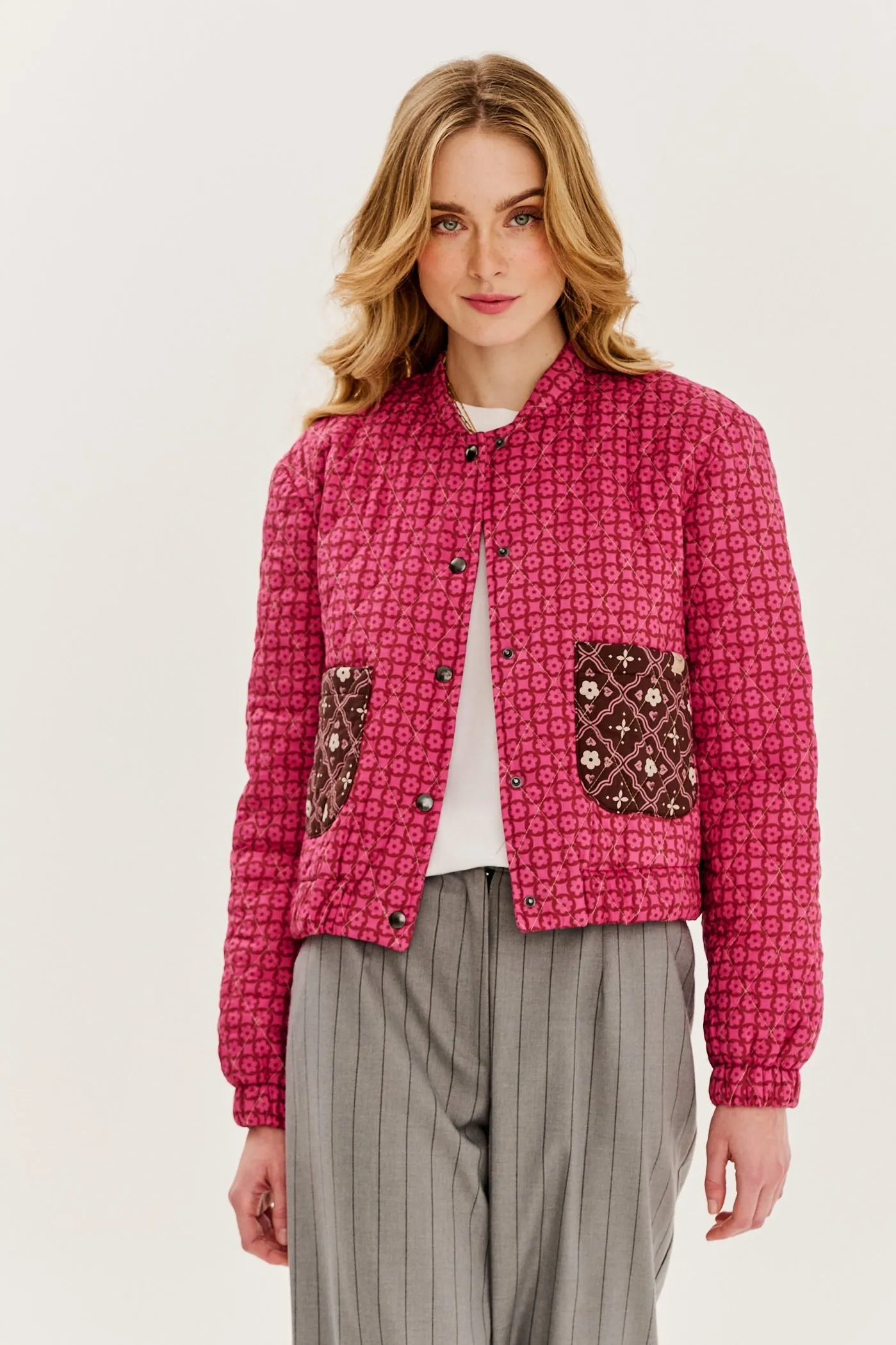 Retro Spring lightweight quilted jacket
