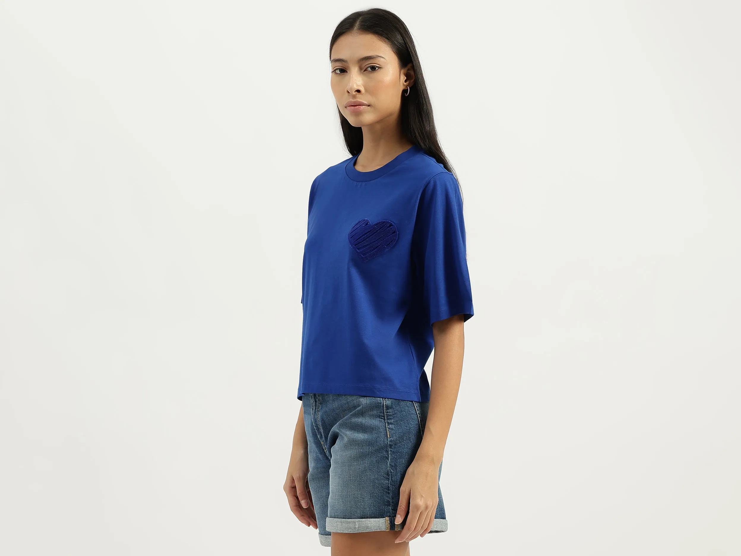 Round Neck Solid Tshirt