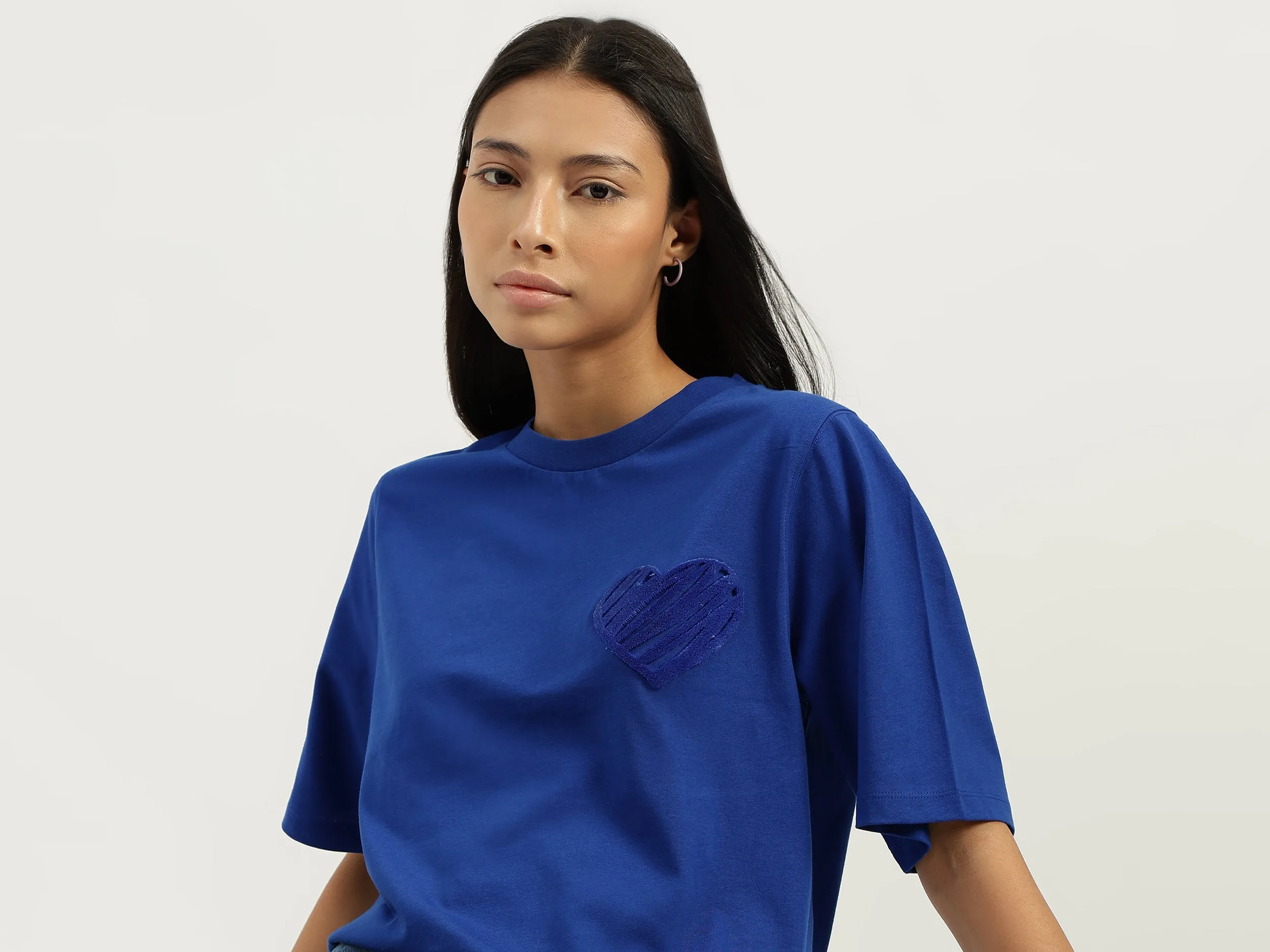 Round Neck Solid Tshirt
