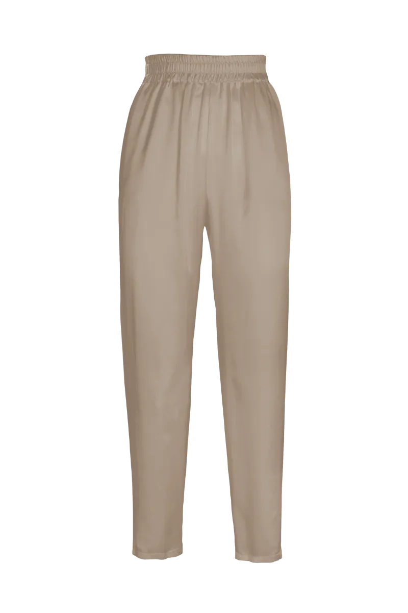 ROY GOLD SAND: ORGANIC SILK PANTS